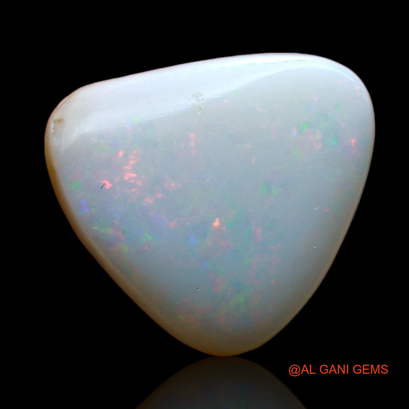 Natural Fire Opal Gemstone 2.00 Cts Loose Trillion Cabochon From Australia 11x10x3 mm AE-338
