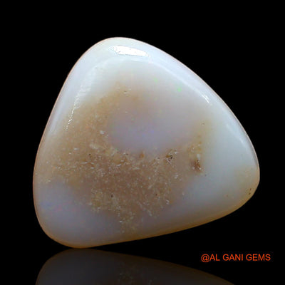 Natural Fire Opal Gemstone 2.00 Cts Loose Trillion Cabochon From Australia 11x10x3 mm AE-338