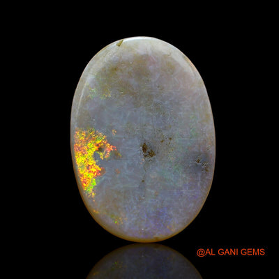 Natural Untreated Fire Opal Loose Gemstone Oval Cabochon From Australia 6.00 Cts 20x14x3 mm AE-33