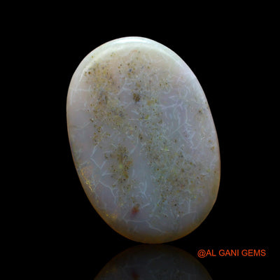 Natural Untreated Fire Opal Loose Gemstone Oval Cabochon From Australia 6.00 Cts 20x14x3 mm AE-33