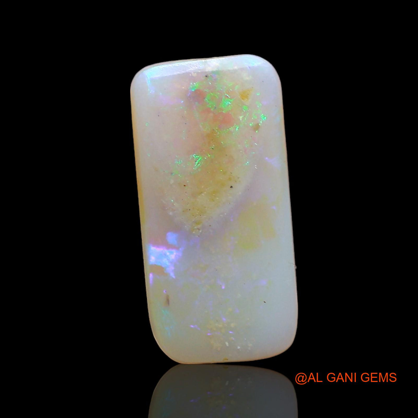 3.00 Cts Natural Australian Fire Opal Loose Gemstone Square Cabochon 14x7x4 mm AE-341