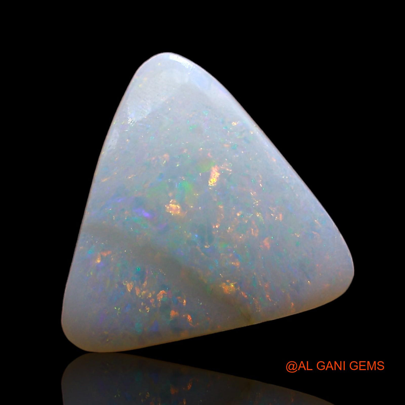 1.00 Cts Natural Australian Fire Opal Loose Gemstone Trillion Cabochon 11x11x2 mm AE-345