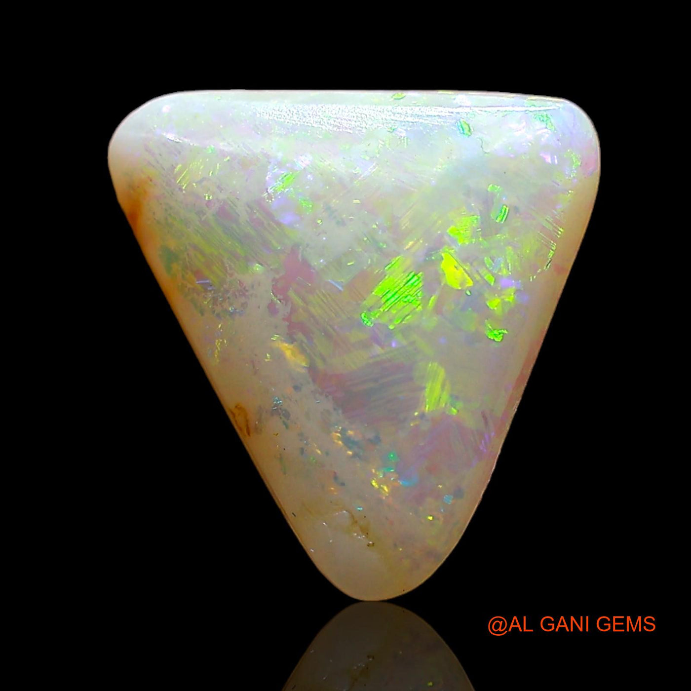 1.00 Cts Unheated Australian Fire Opal Loose Gemstone Trillion Cabochon Natural 10x9x3 mm AE-347