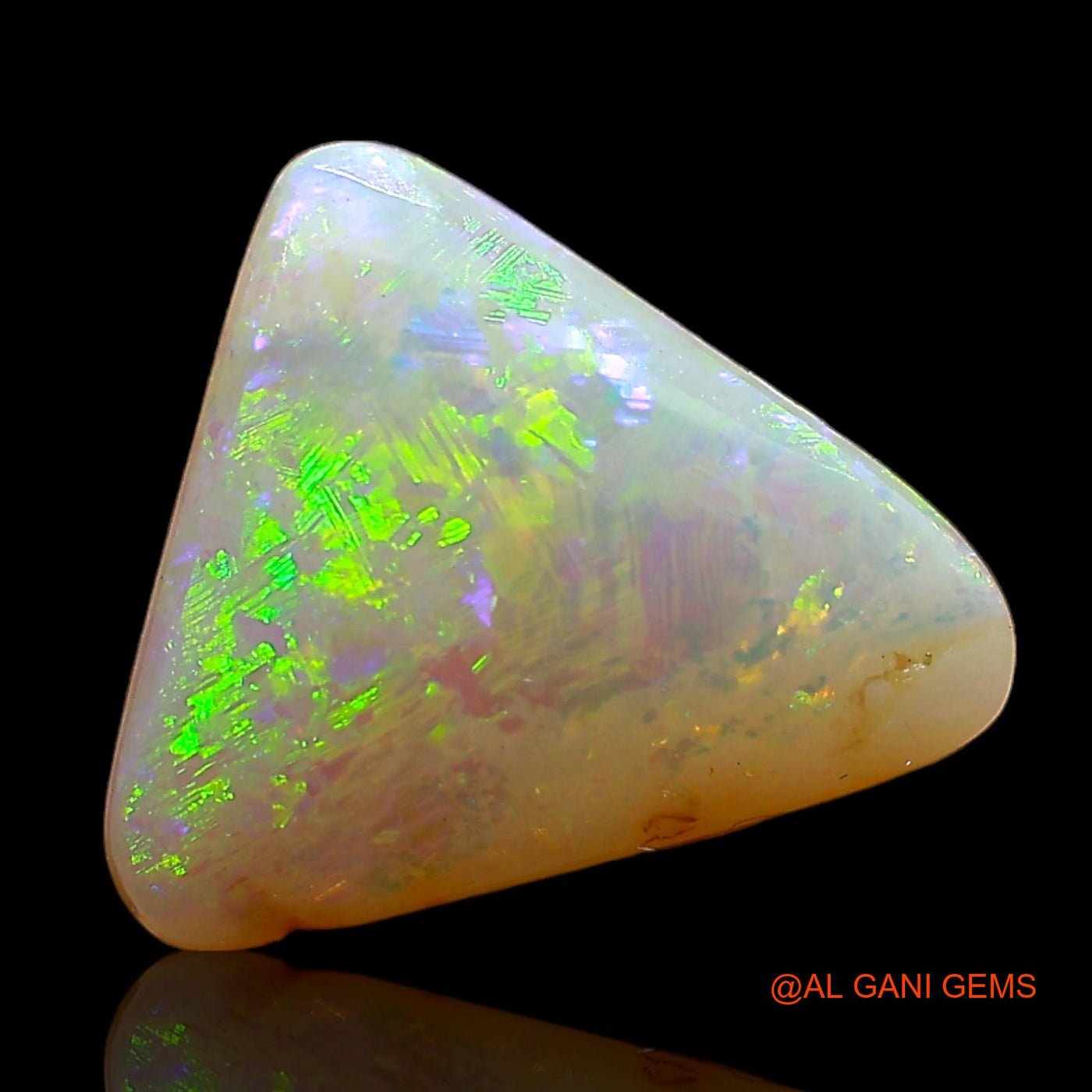 1.00 Cts Unheated Australian Fire Opal Loose Gemstone Trillion Cabochon Natural 10x9x3 mm AE-347