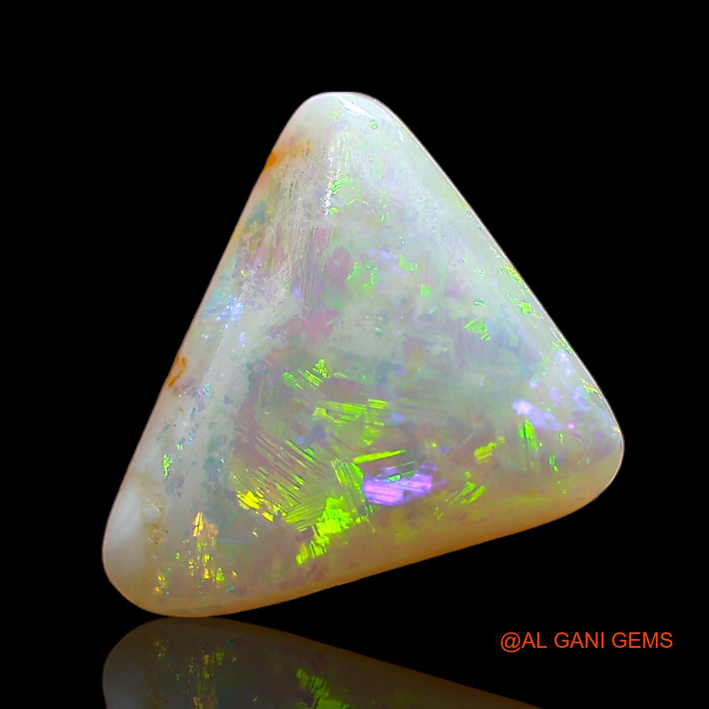 1.00 Cts Unheated Australian Fire Opal Loose Gemstone Trillion Cabochon Natural 10x9x3 mm AE-347