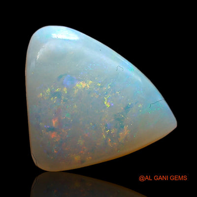 Natural Untreated Fire Opal Loose Gemstone Trillion Cabochon From Australia 2.00 Cts 12x10x3 mm AE-352