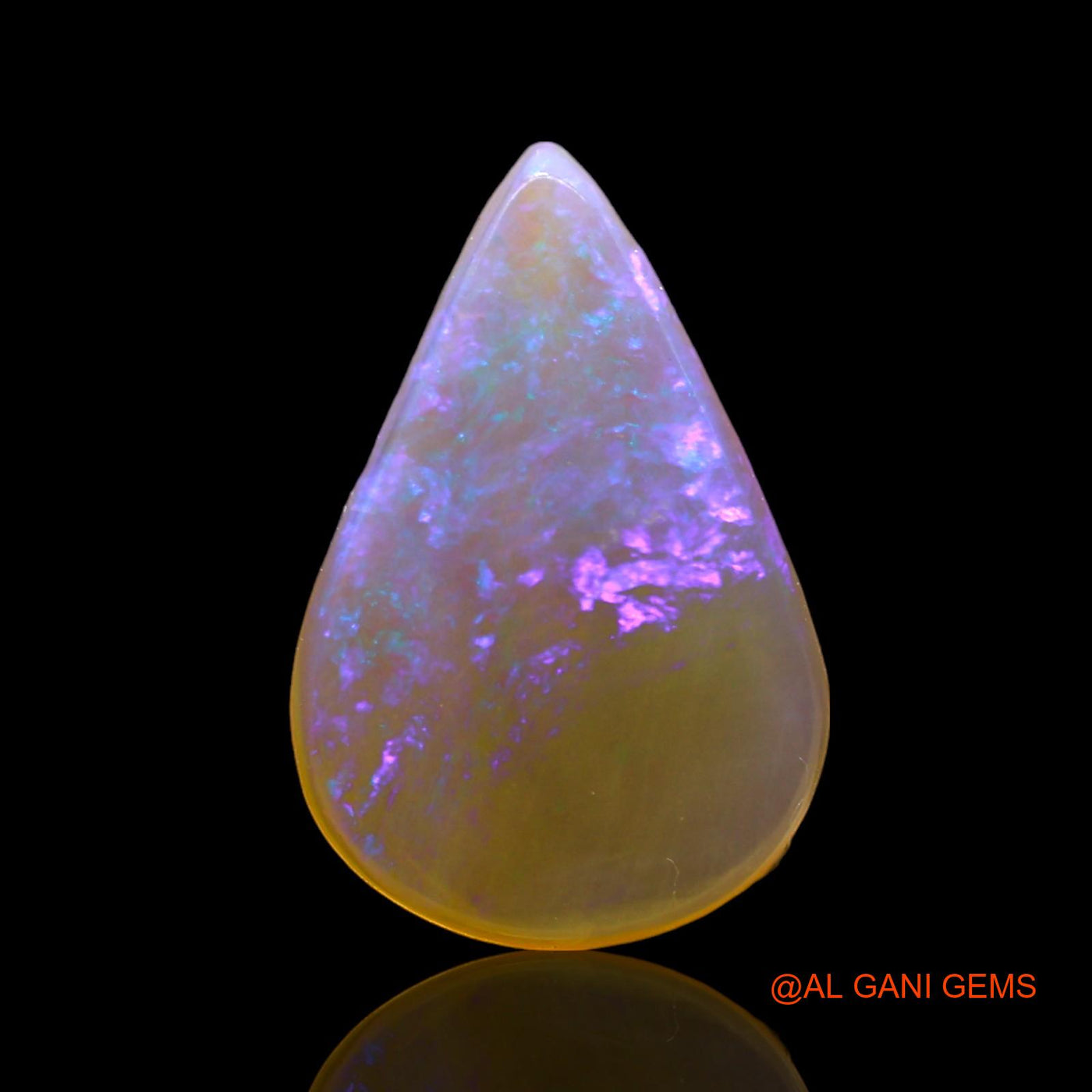Natural Fire Opal Gemstone 2.00 Cts Loose Pear Cabochon From Australia 13x9x3 mm AE-353