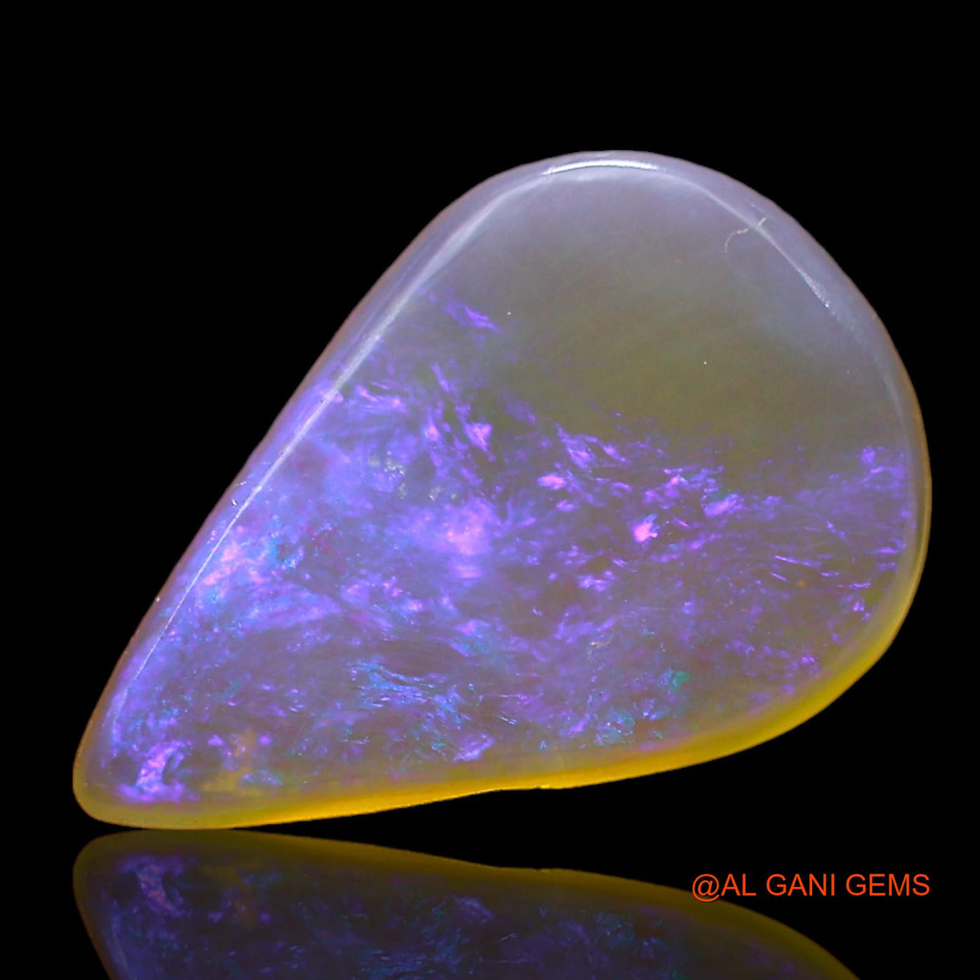 Natural Fire Opal Gemstone 2.00 Cts Loose Pear Cabochon From Australia 13x9x3 mm AE-353
