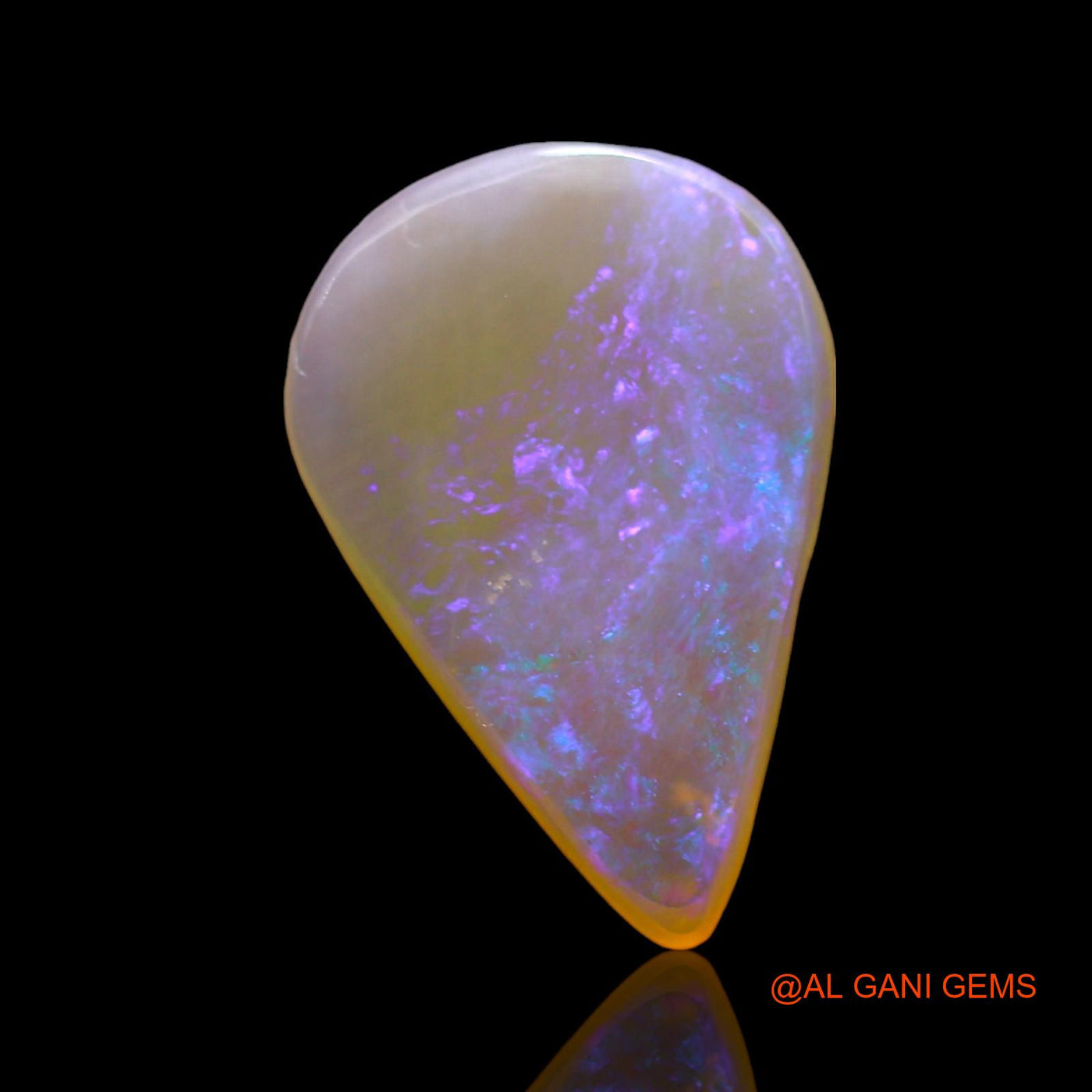 Natural Fire Opal Gemstone 2.00 Cts Loose Pear Cabochon From Australia 13x9x3 mm AE-353
