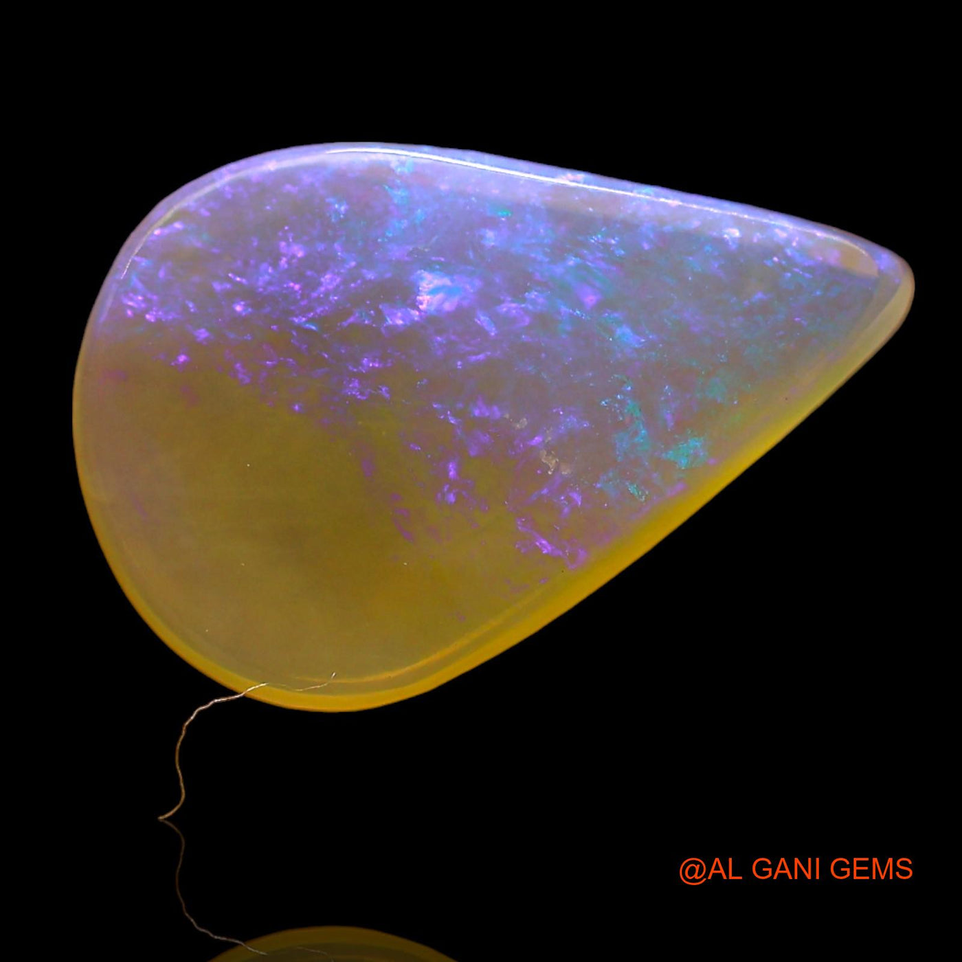 Natural Fire Opal Gemstone 2.00 Cts Loose Pear Cabochon From Australia 13x9x3 mm AE-353