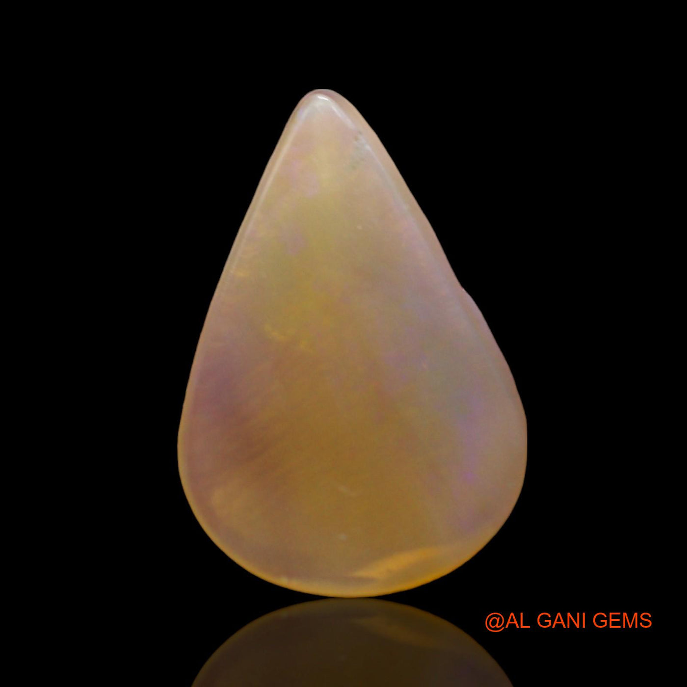 Natural Fire Opal Gemstone 2.00 Cts Loose Pear Cabochon From Australia 13x9x3 mm AE-353