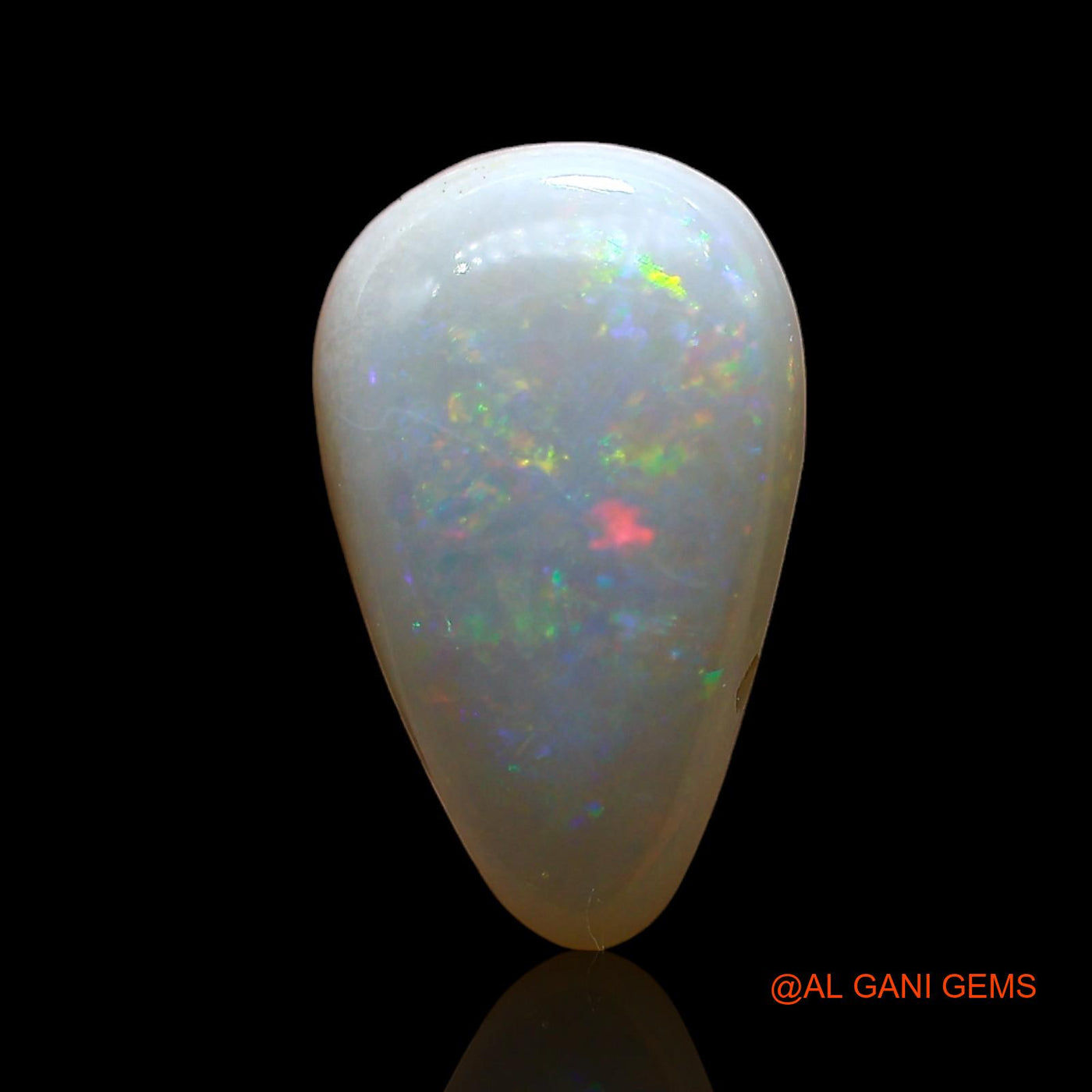 2.00 Cts Unheated Australian Fire Opal Loose Gemstone Pear Cabochon Natural 13x8x3 mm AE-361