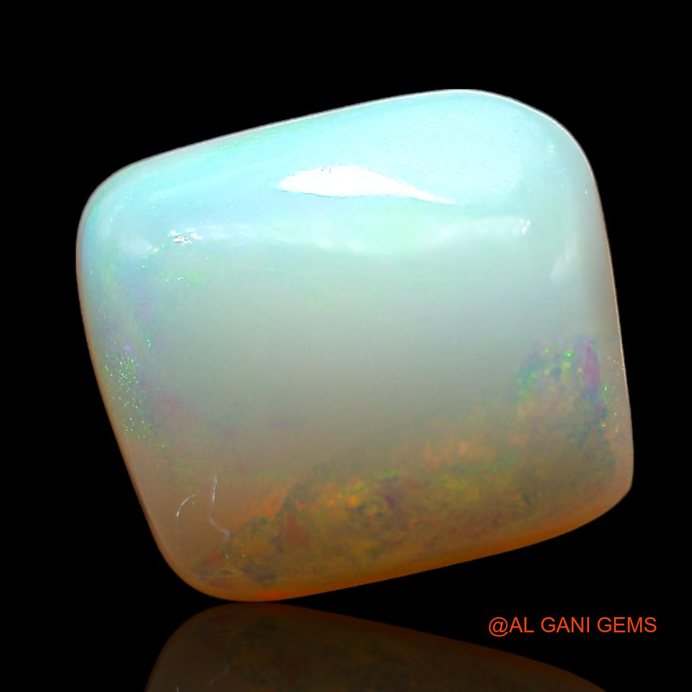 3.00 Cts Natural Australian Fire Opal Loose Gemstone Square Cabochon 10x9x5 mm AE-364