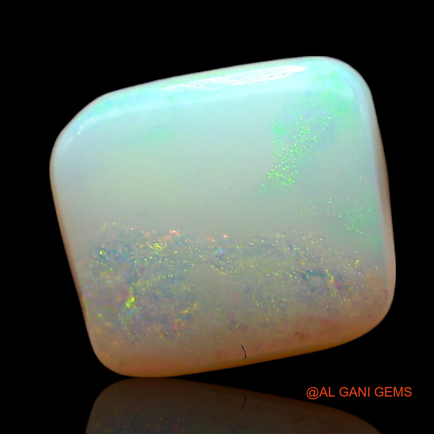 3.00 Cts Natural Australian Fire Opal Loose Gemstone Square Cabochon 10x9x5 mm AE-364