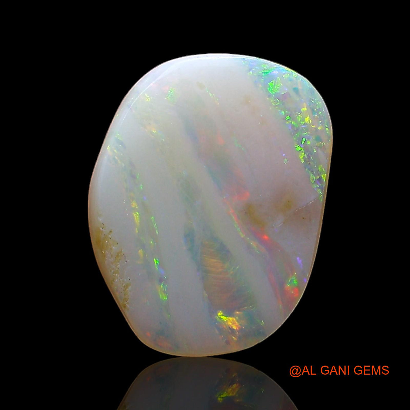 1.00 Cts Natural Australian Fire Opal Loose Gemstone Fancy Cabochon 11x9x2 mm AE-369