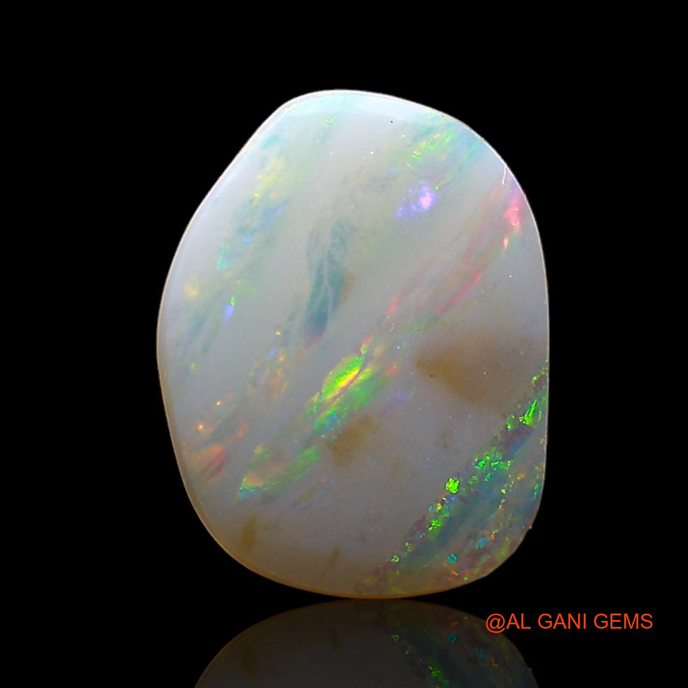 1.00 Cts Natural Australian Fire Opal Loose Gemstone Fancy Cabochon 11x9x2 mm AE-369