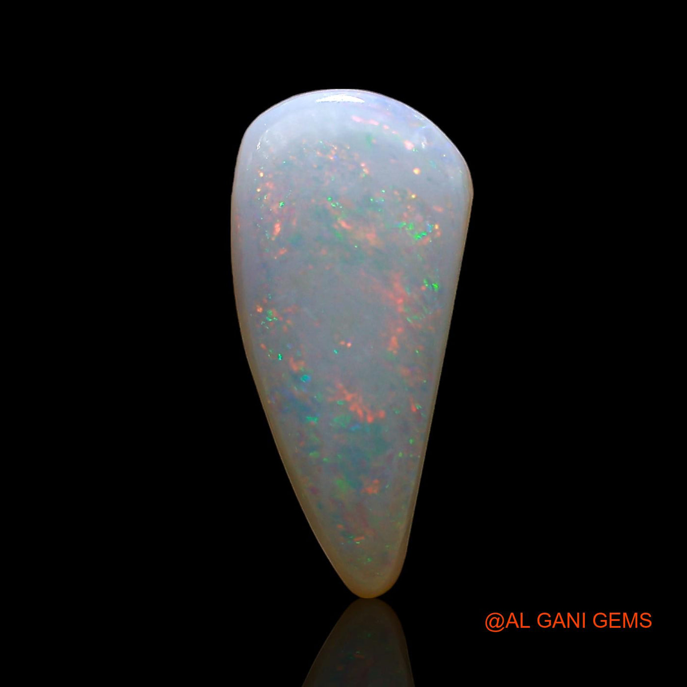 1.00 Cts Natural Australian Fire Opal Loose Gemstone Pear Cabochon 14x6x2 mm AE-370