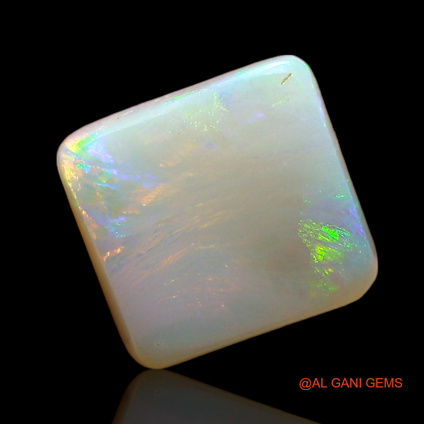 Natural Fire Opal Gemstone 2.00 Cts Loose Square Cabochon From Australia 10x9x2 mm AE-371