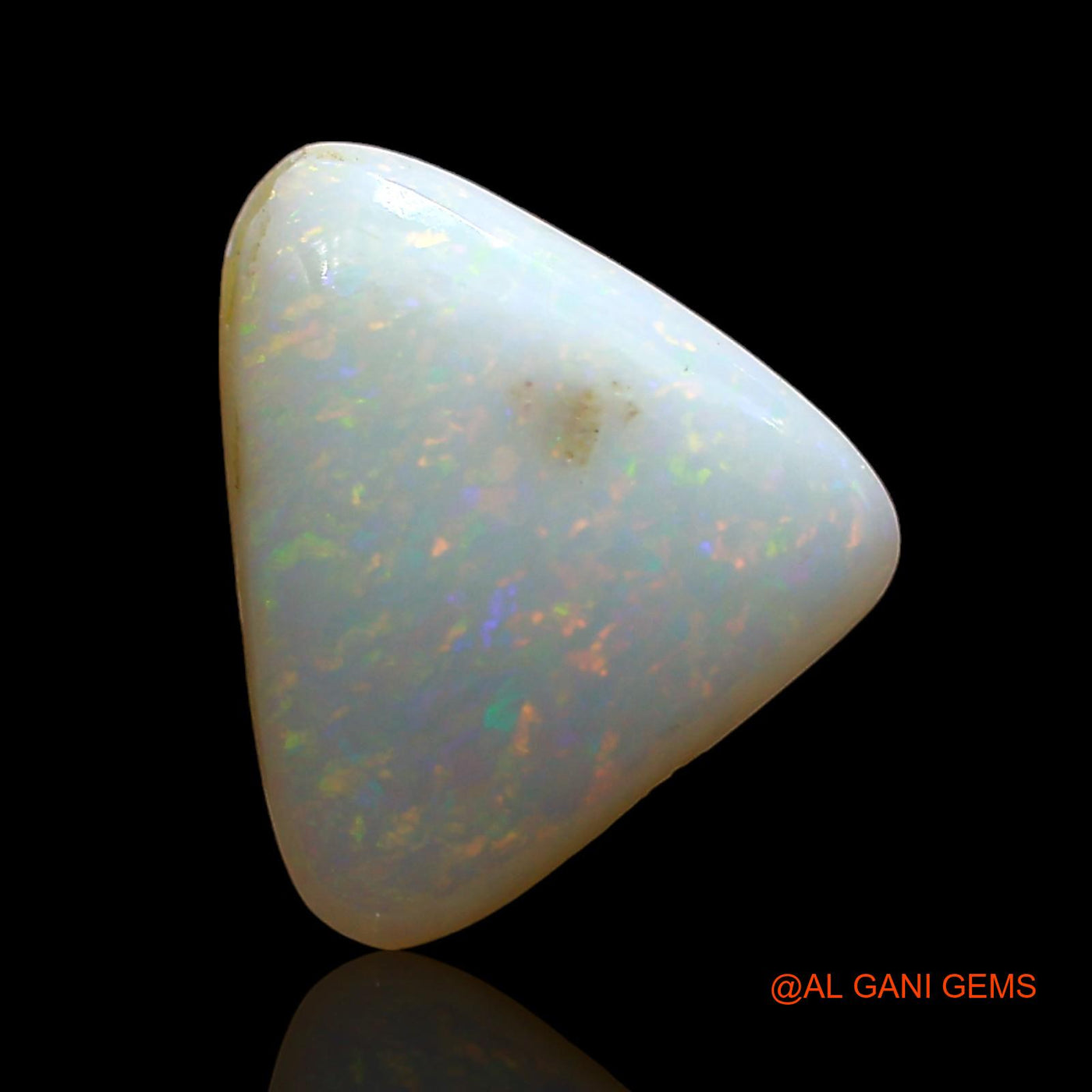 Natural Untreated Fire Opal Loose Gemstone Trillion Cabochon From Australia 2.00 Cts 10x10x3 mm AE-373
