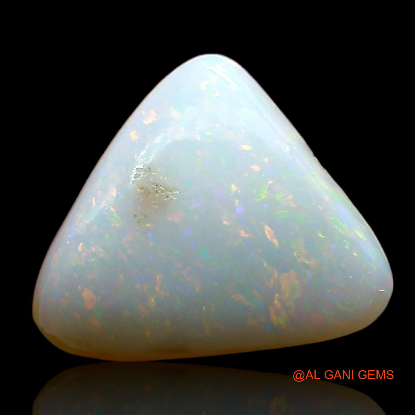 Natural Untreated Fire Opal Loose Gemstone Trillion Cabochon From Australia 2.00 Cts 10x10x3 mm AE-373