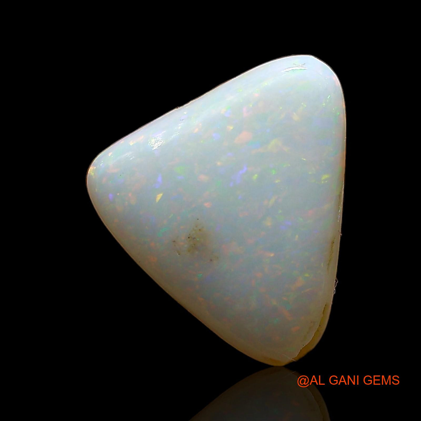 Natural Untreated Fire Opal Loose Gemstone Trillion Cabochon From Australia 2.00 Cts 10x10x3 mm AE-373