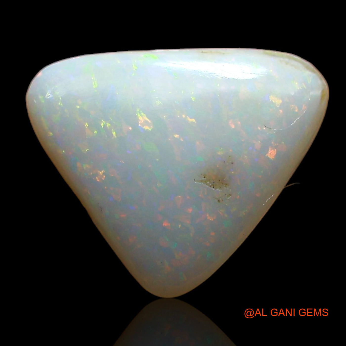 Natural Untreated Fire Opal Loose Gemstone Trillion Cabochon From Australia 2.00 Cts 10x10x3 mm AE-373