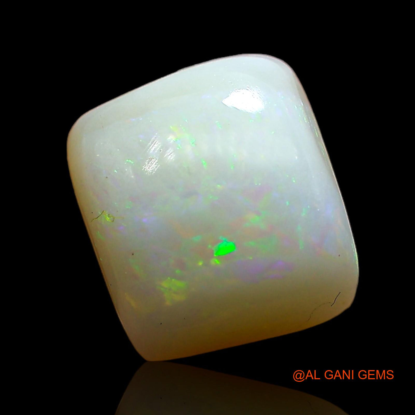 Natural Fire Opal Gemstone 3.00 Cts Loose Square Cabochon From Australia 10x9x5 mm AE-375