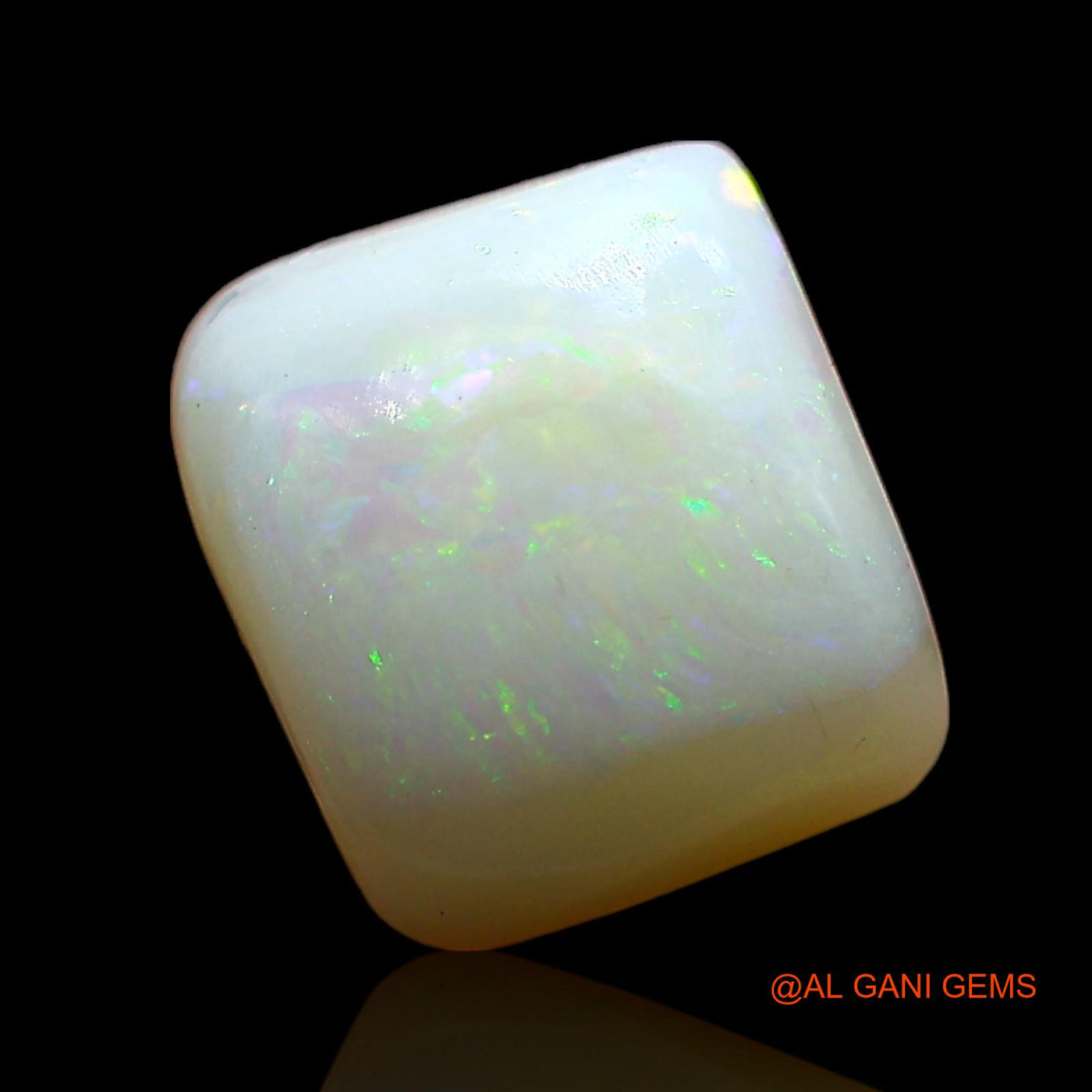Natural Fire Opal Gemstone 3.00 Cts Loose Square Cabochon From Australia 10x9x5 mm AE-375