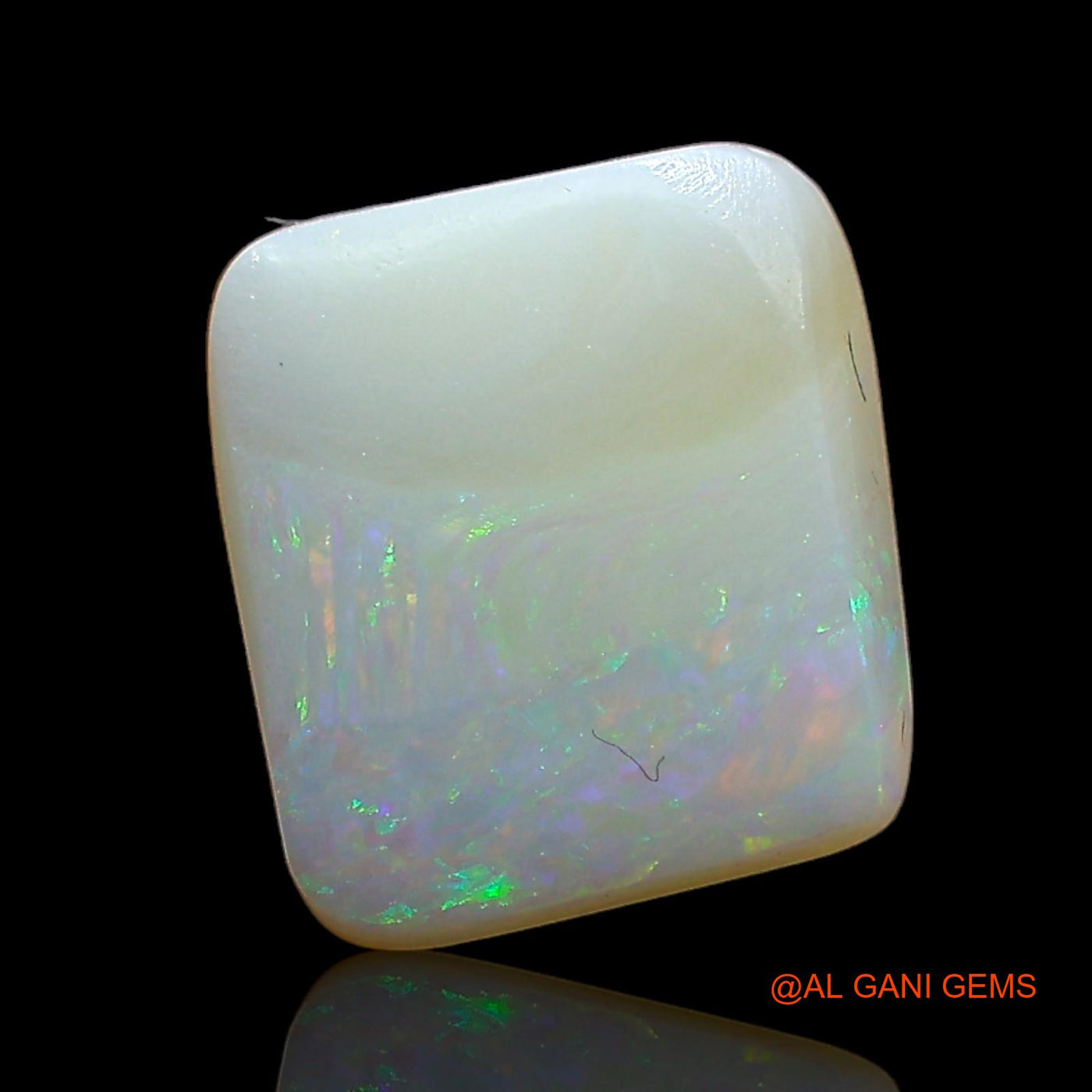 Natural Fire Opal Gemstone 3.00 Cts Loose Square Cabochon From Australia 10x9x5 mm AE-375