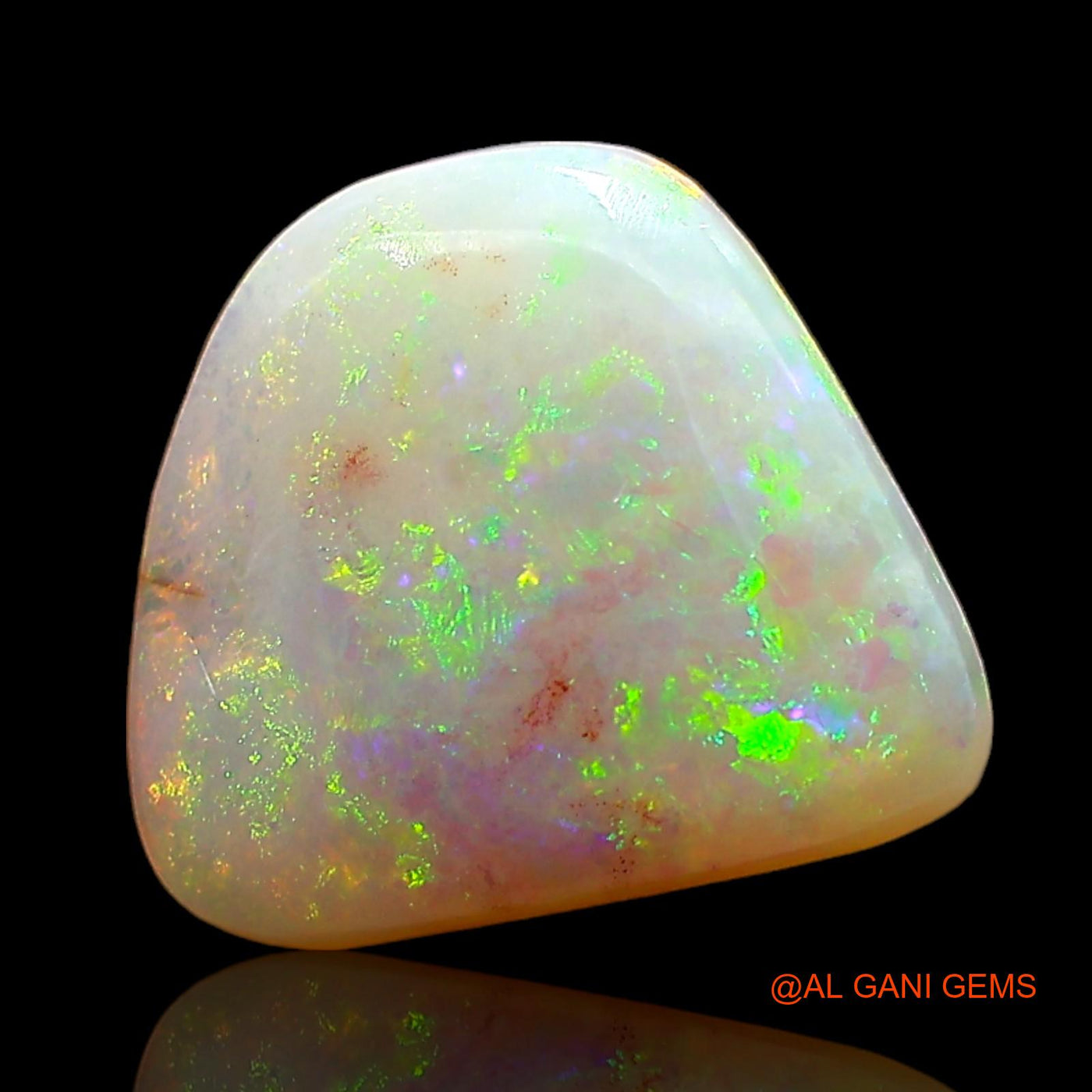 1.00 Cts Natural Australian Fire Opal Trillion Cabochon Loose Gemstone For Jewelry 10x9x2 mm AE-379
