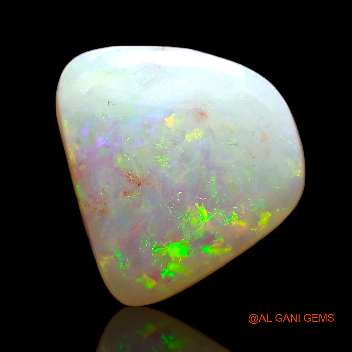 1.00 Cts Natural Australian Fire Opal Trillion Cabochon Loose Gemstone For Jewelry 10x9x2 mm AE-379