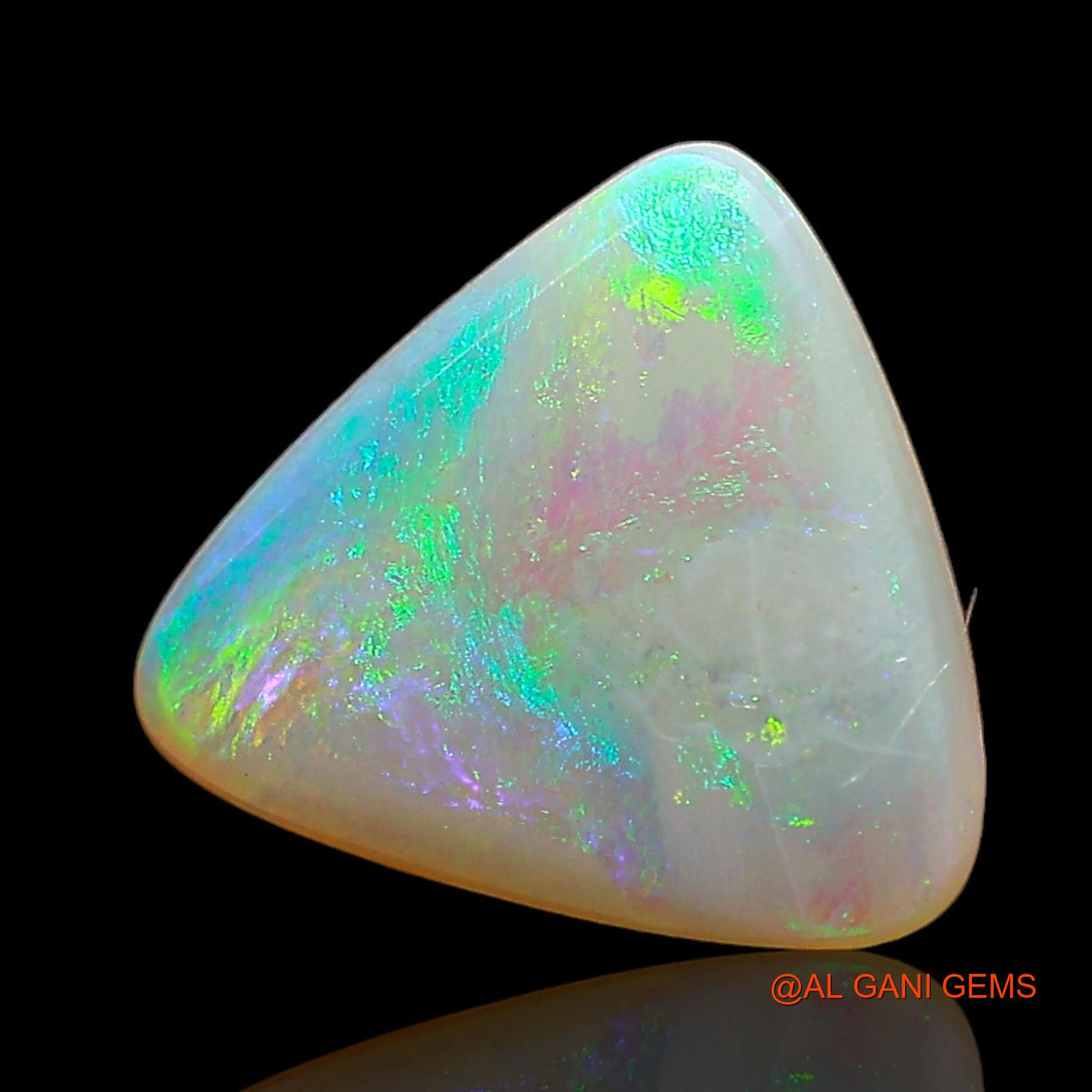 Natural Untreated Fire Opal Loose Gemstone Trillion Cabochon From Australia 1.00 Cts 11x10x2 mm AE-381