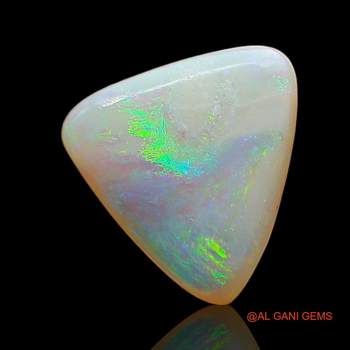 Natural Untreated Fire Opal Loose Gemstone Trillion Cabochon From Australia 1.00 Cts 11x10x2 mm AE-381