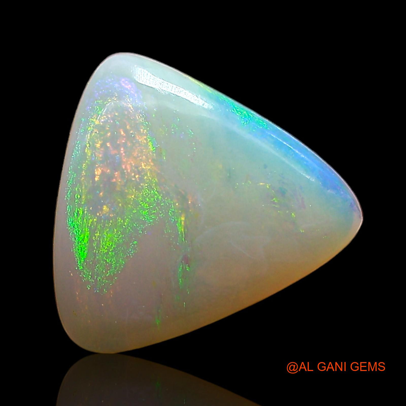 Natural Untreated Fire Opal Loose Gemstone Trillion Cabochon From Australia 1.00 Cts 11x10x2 mm AE-381