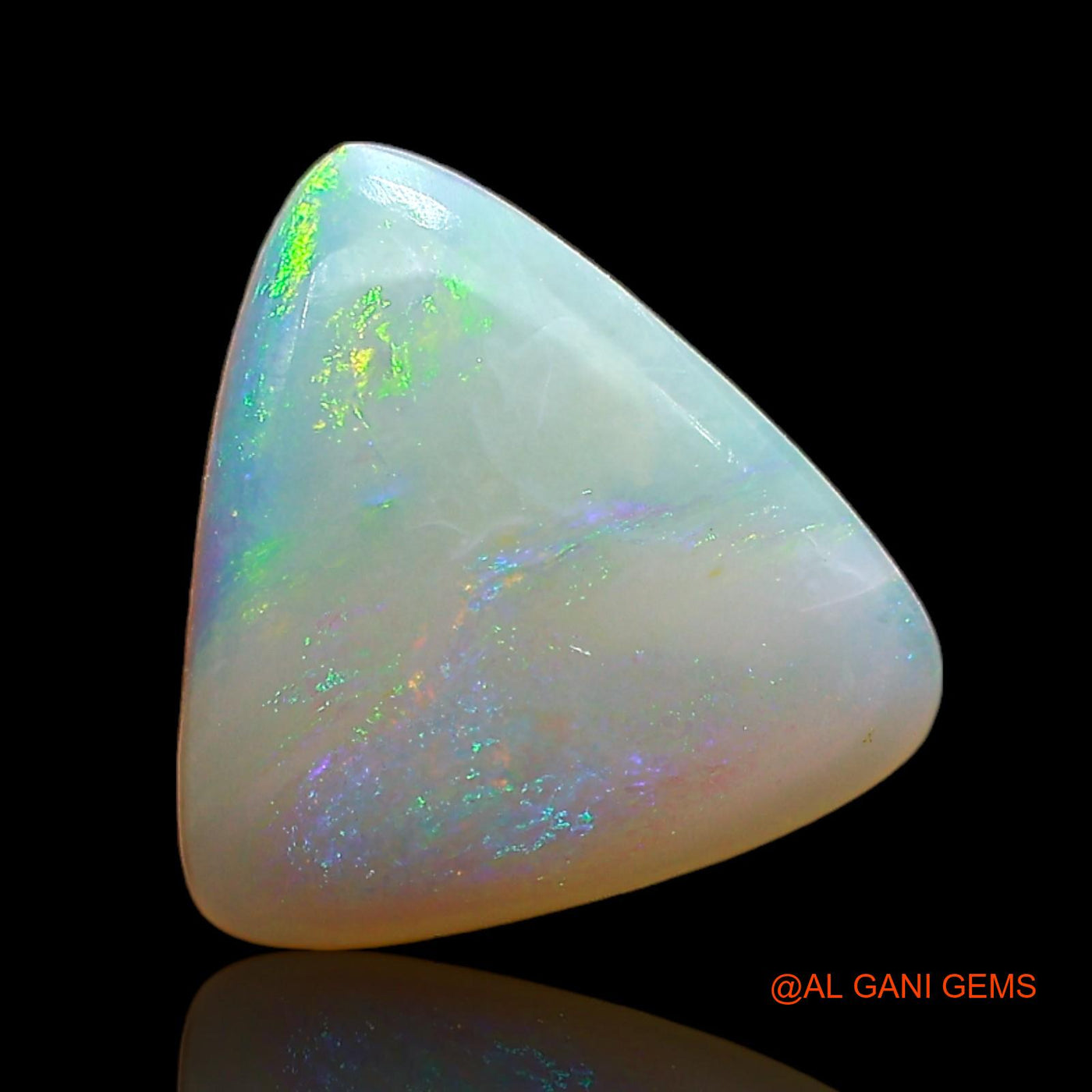 Natural Untreated Fire Opal Loose Gemstone Trillion Cabochon From Australia 1.00 Cts 11x10x2 mm AE-381