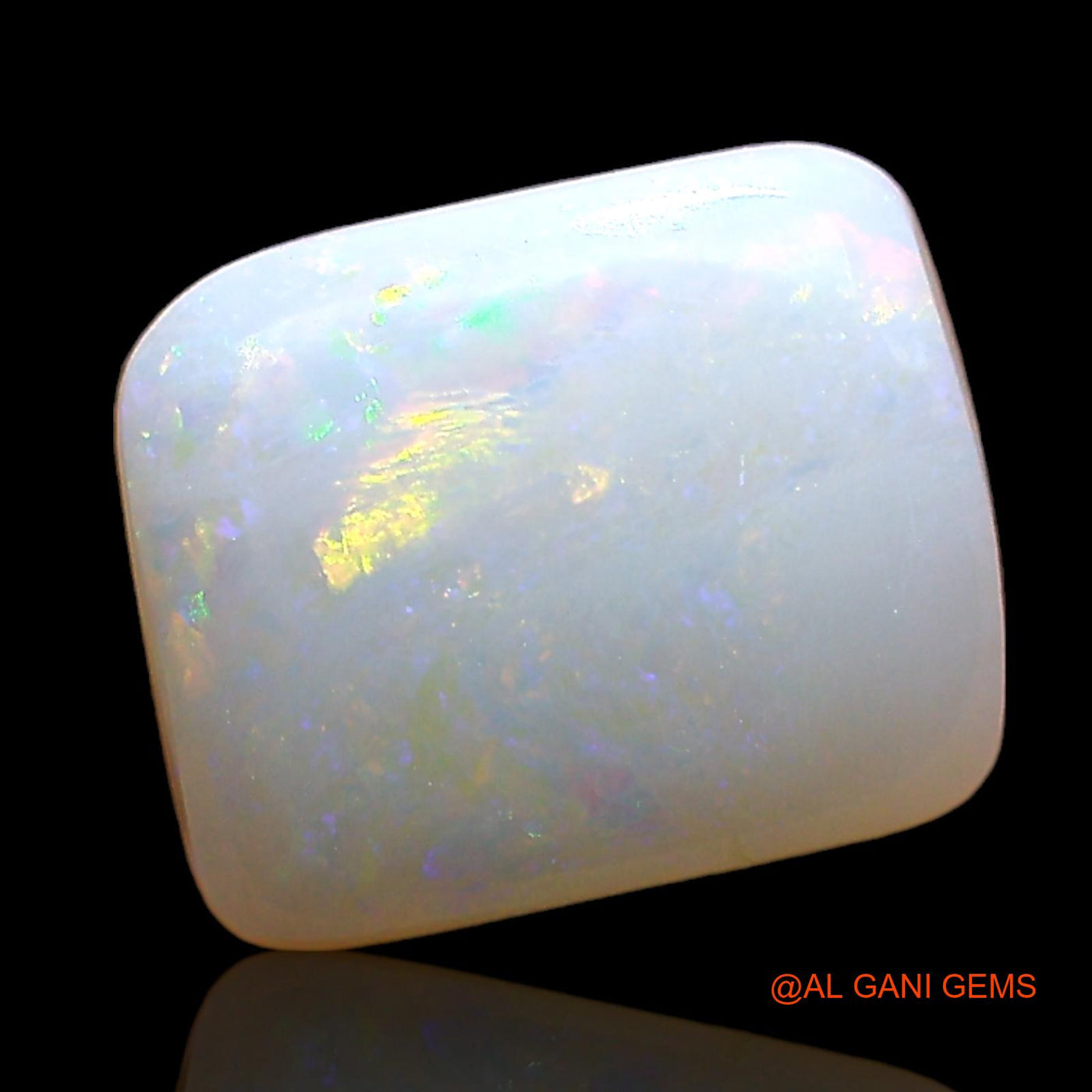 2.00 Cts Unheated Australian Fire Opal Loose Gemstone Square Cabochon Natural 10x8x3 mm AE-382