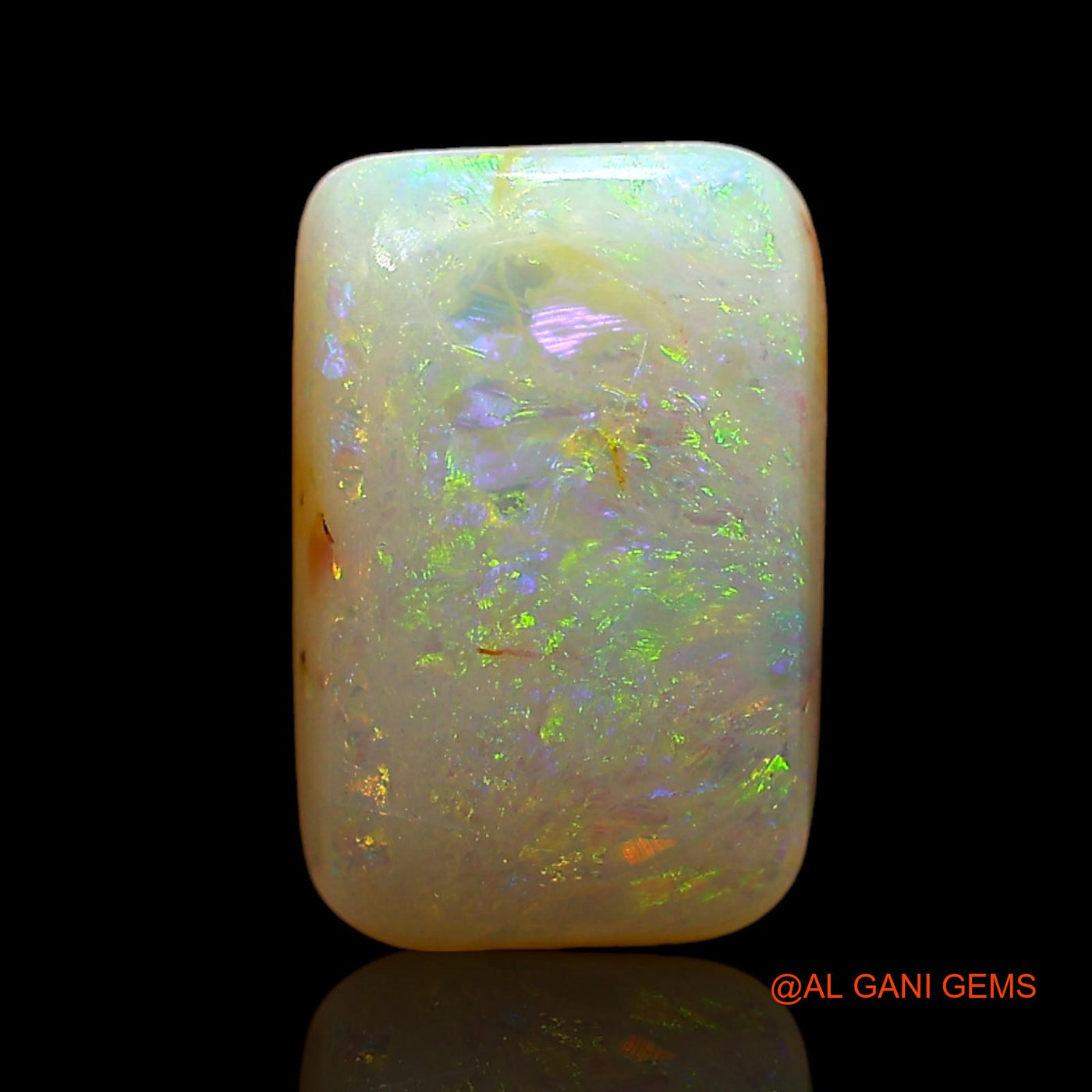 2.00 Cts Unheated Australian Fire Opal Loose Gemstone Square Cabochon Natural 11x7x3 mm AE-385