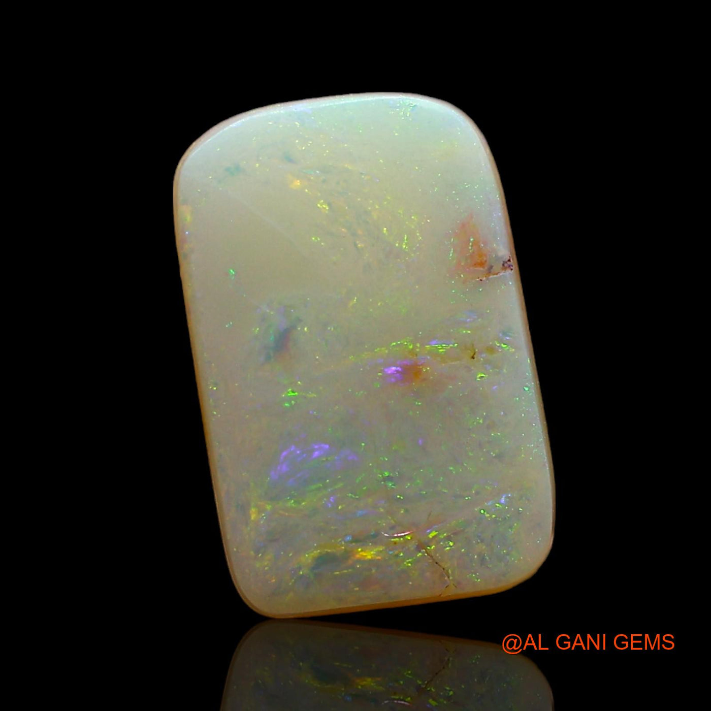 2.00 Cts Unheated Australian Fire Opal Loose Gemstone Square Cabochon Natural 11x7x3 mm AE-385