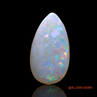 1.00 Cts Natural Australian Fire Opal Loose Gemstone Pear Cabochon 12x7x2 mm AE-388