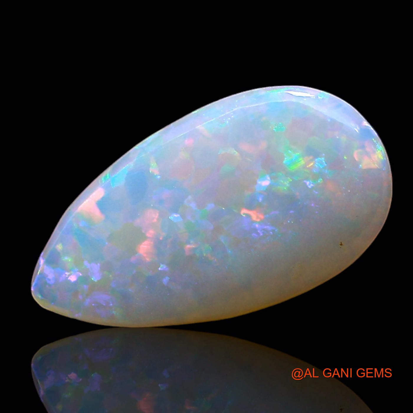 1.00 Cts Natural Australian Fire Opal Loose Gemstone Pear Cabochon 12x7x2 mm AE-388