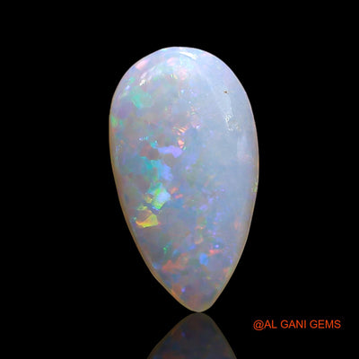 1.00 Cts Natural Australian Fire Opal Loose Gemstone Pear Cabochon 12x7x2 mm AE-388