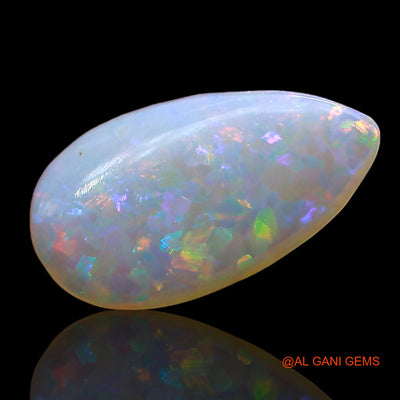 1.00 Cts Natural Australian Fire Opal Loose Gemstone Pear Cabochon 12x7x2 mm AE-388