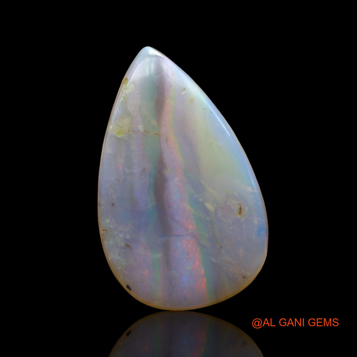 8.00 Cts Natural Australian Fire Opal Pear Cabochon Loose Gemstone For Jewelry 20x13x5 mm AE-38
