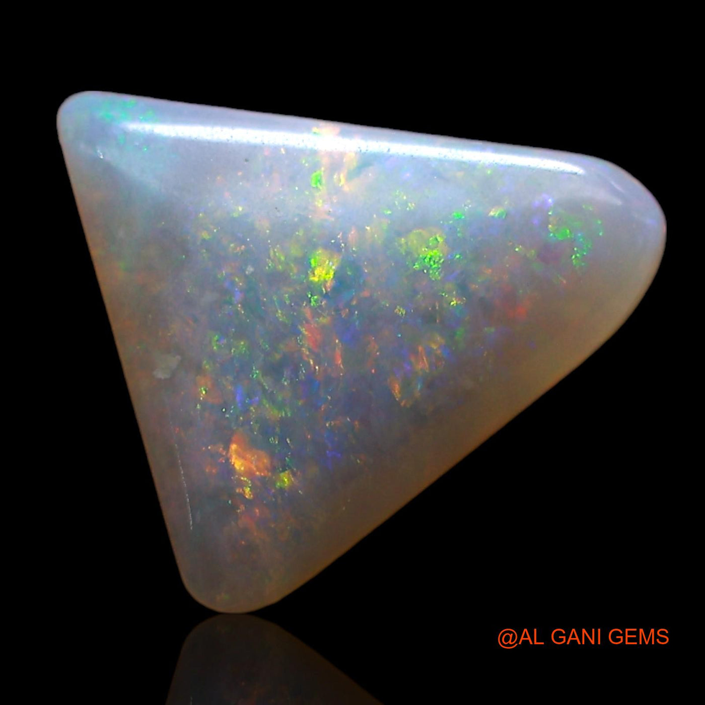 1.00 Cts Unheated Australian Fire Opal Loose Gemstone Trillion Cabochon Natural 9x9x2 mm AE-390