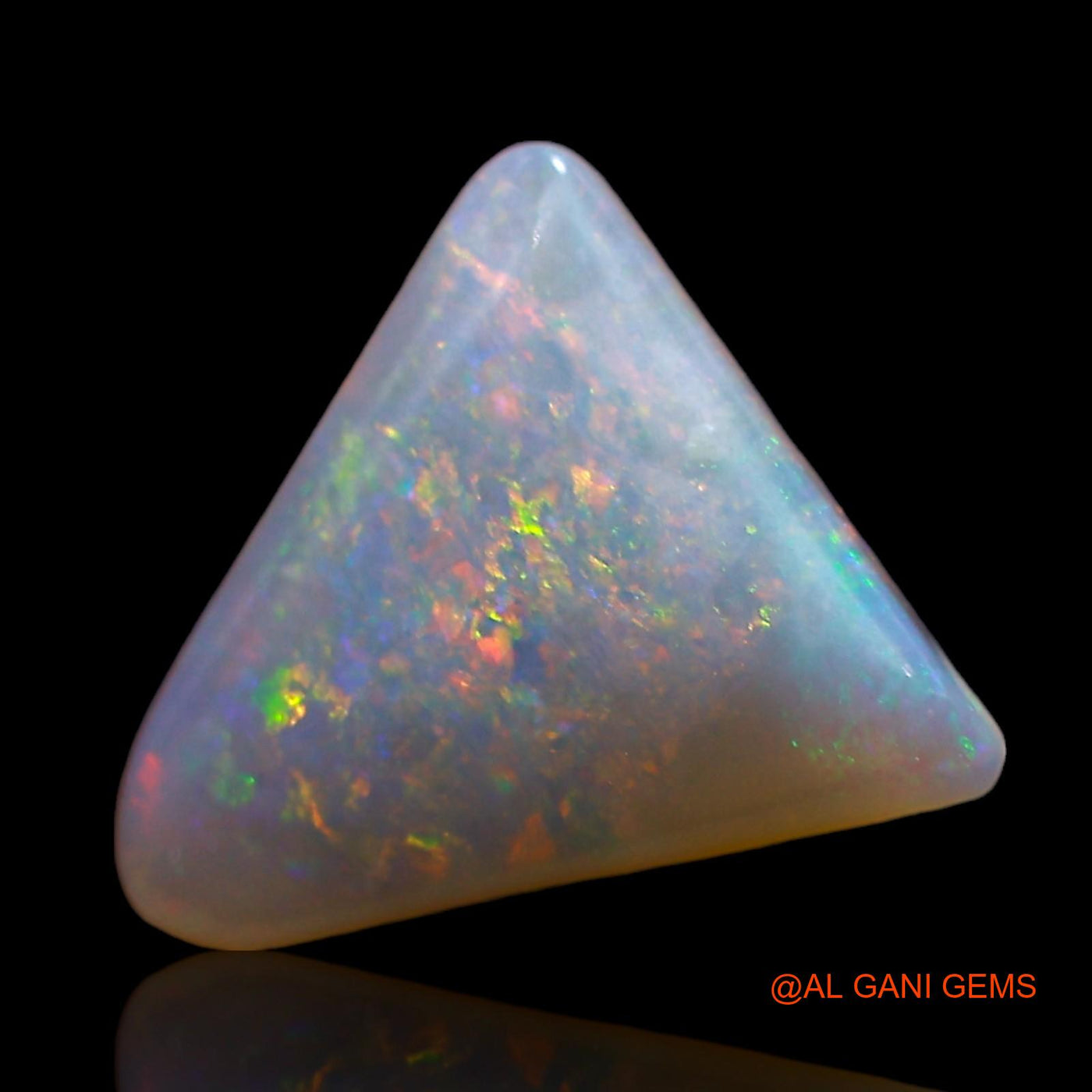 1.00 Cts Unheated Australian Fire Opal Loose Gemstone Trillion Cabochon Natural 9x9x2 mm AE-390