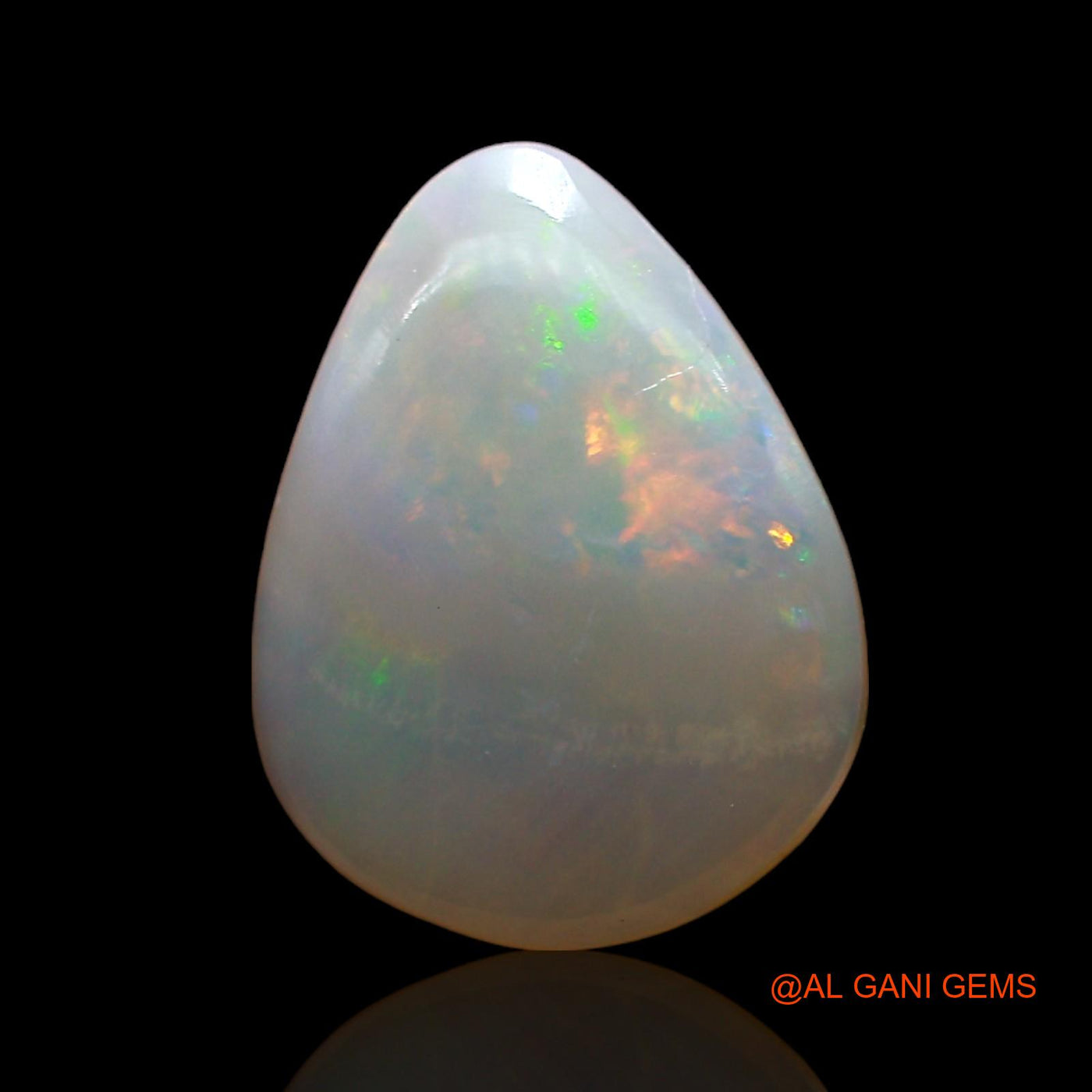 Natural Fire Opal Gemstone 1.00 Cts Loose Pear Cabochon From Australia 12x9x2 mm AE-391