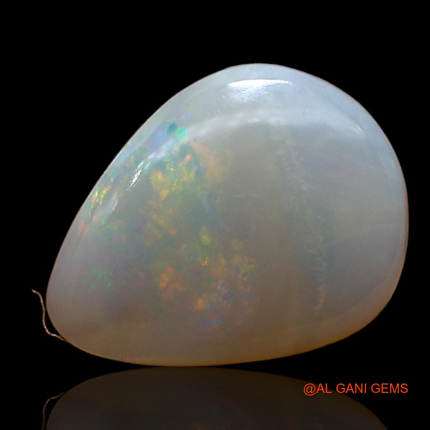 Natural Fire Opal Gemstone 1.00 Cts Loose Pear Cabochon From Australia 12x9x2 mm AE-391