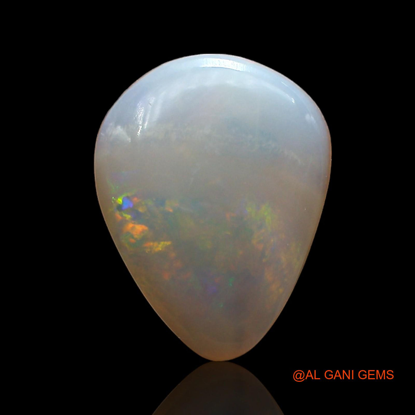 Natural Fire Opal Gemstone 1.00 Cts Loose Pear Cabochon From Australia 12x9x2 mm AE-391
