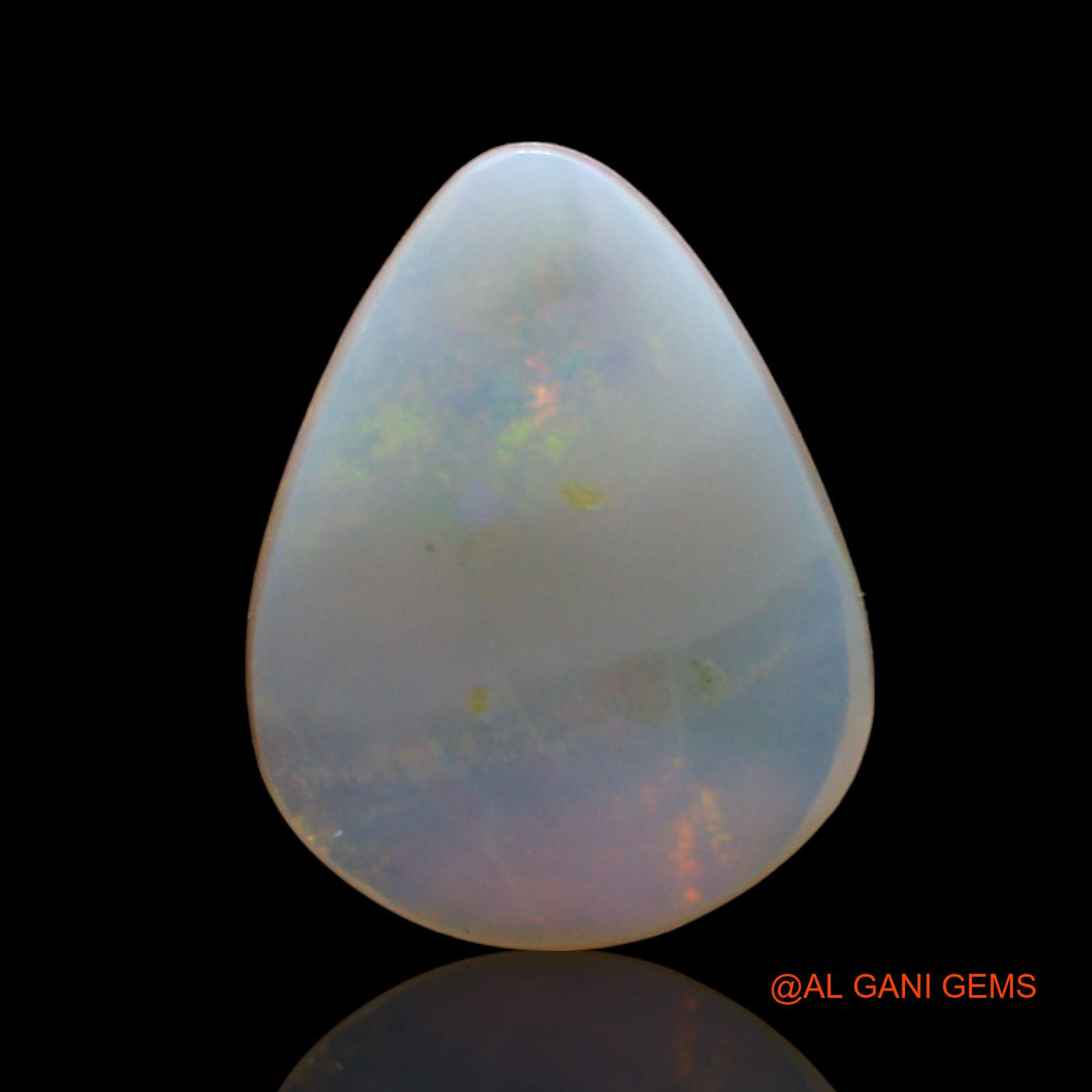 Natural Fire Opal Gemstone 1.00 Cts Loose Pear Cabochon From Australia 12x9x2 mm AE-391