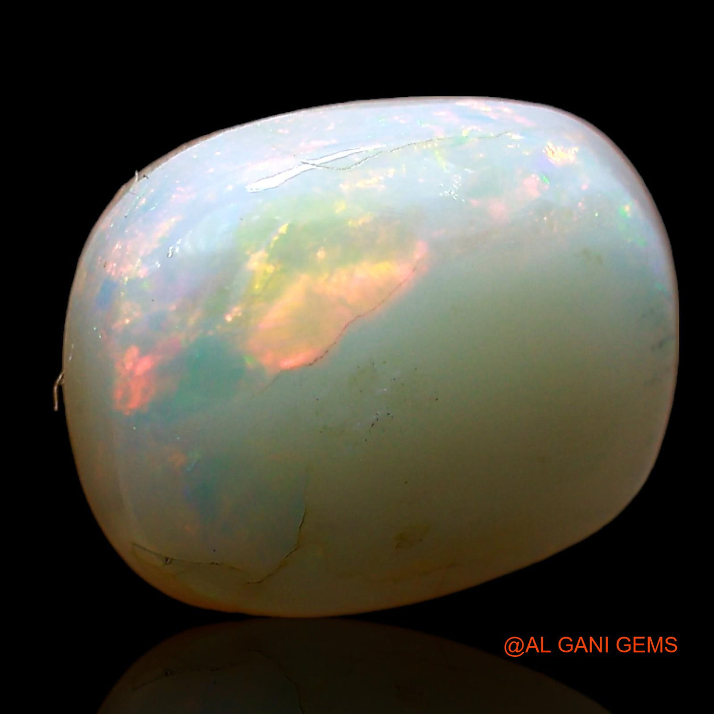 Natural Fire Opal Gemstone 3.00 Cts Loose Fancy Cabochon From Australia 11x9x4 mm AE-392